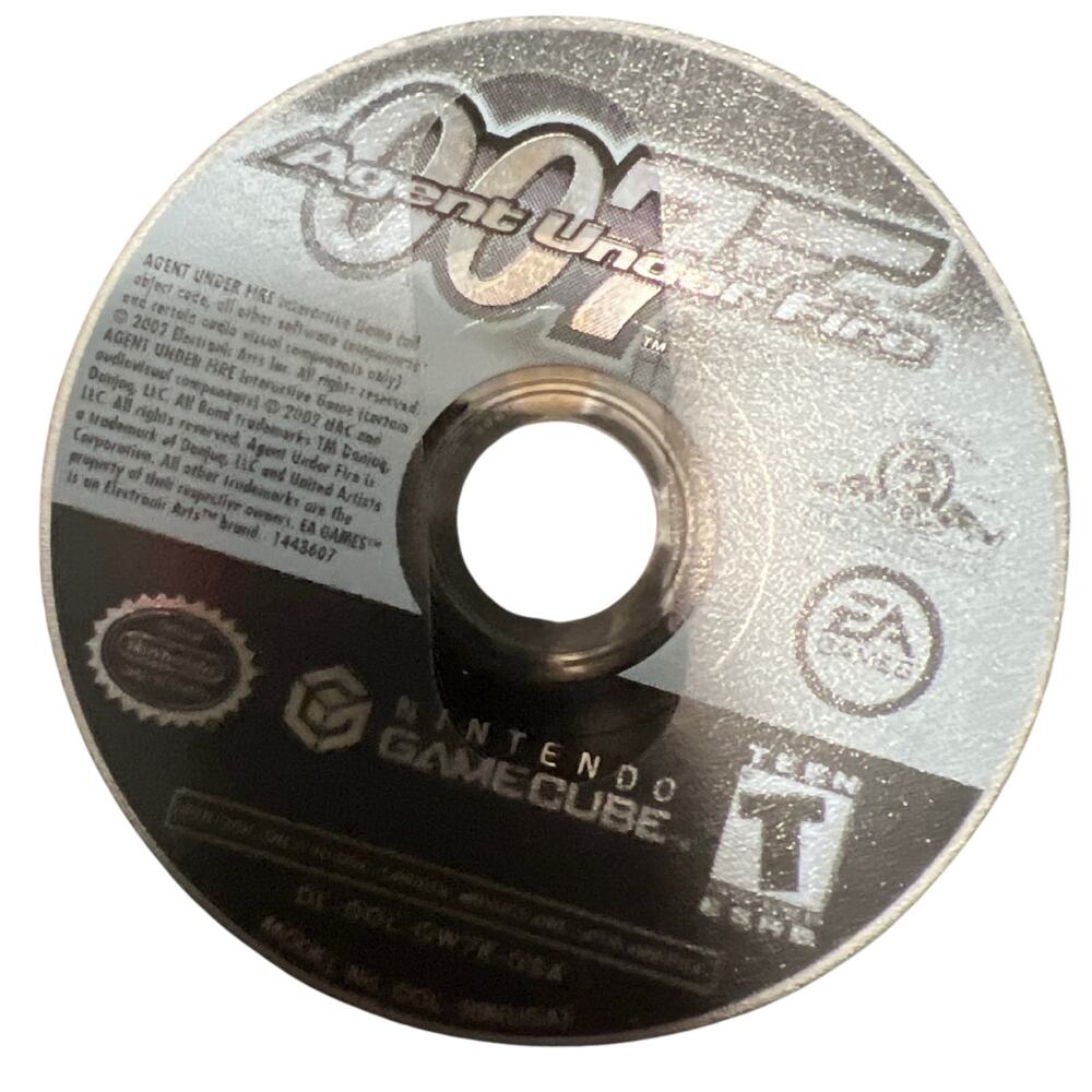 James Bond 007 Agent Under Fire Nintendo GameCube, 2003 Just Disc